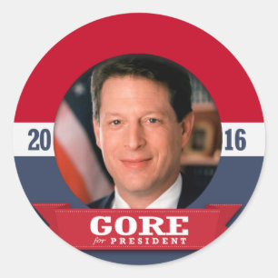 AL GORE 2016 RUNDER AUFKLEBER