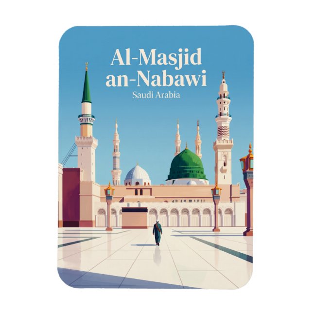 Al-Masjid an-Nabawi (Prophetenmoschee) Magnet (Vertikal)