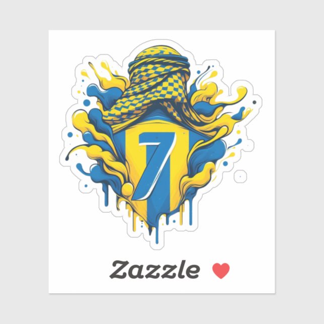 AL NASSR FOOTBALL AUFKLEBER (Blatt)