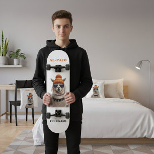 AL-PACO Individuelles Urban Skater Alpaka Skateboard