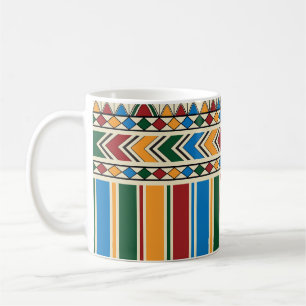 Al-Qatt Al-Asiri inspiriertes geometrisches Muster Kaffeetasse