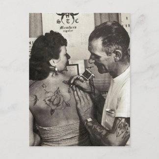 Al Shieferly tattoos Rose Postkarte