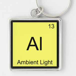 Al - Umgebungslicht Lustiges Chemie-Element-Symbol Schlüsselanhänger