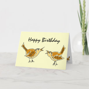 AL- Wren Happy Birthday Card Karte