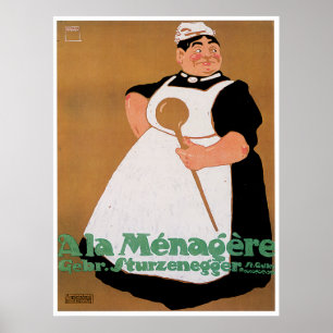 Ala Menagere Vintage Nahrungsmittelanzeigen-Kunst Poster