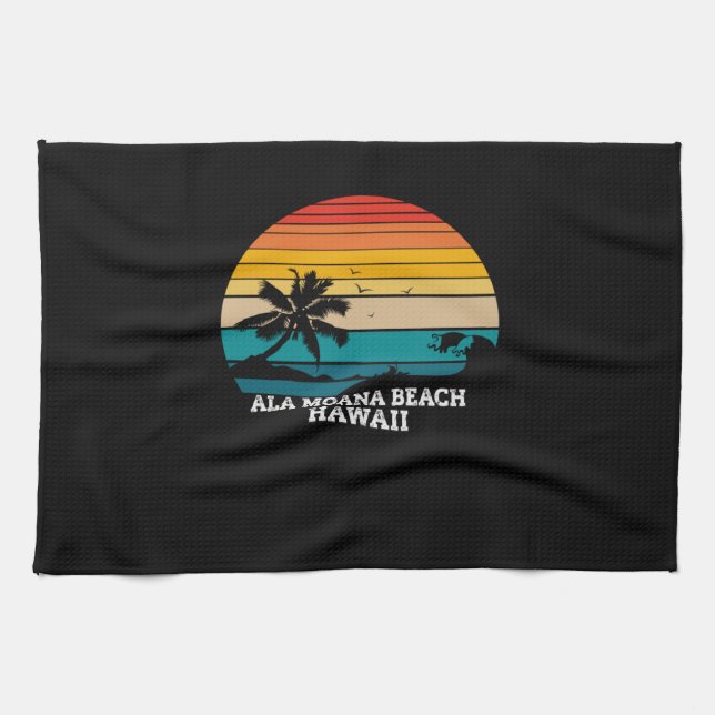 Ala Moana Beach Hawaii-Geschenk Geschirrtuch (Horizontal)