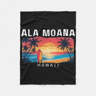 Ala Moana Strand Hawaii Männer Frauen Surfen _1 Fleecedecke