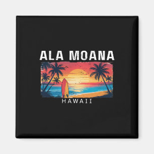 Ala Moana Strand Hawaii Männer Frauen Surfen _1 Magnet