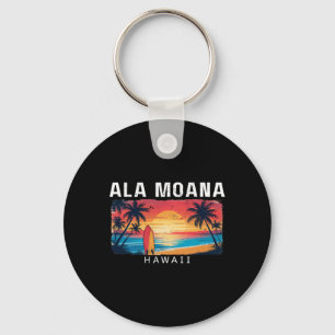 Ala Moana Strand Hawaii Männer Frauen Surfen _1 Schlüsselanhänger
