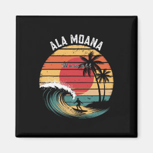 Ala Moana Strand Hawaii Strand Surfen  Magnet