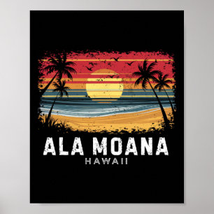 Ala Moana Strand Hawaii Surfbrett Strand Poster