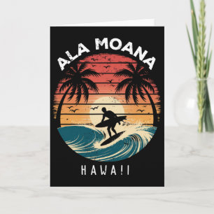 Ala Moana Strand Hawaii Surfbrett Wellen Strand Karte