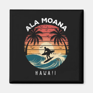 Ala Moana Strand Hawaii Surfbrett Wellen Strand Magnet