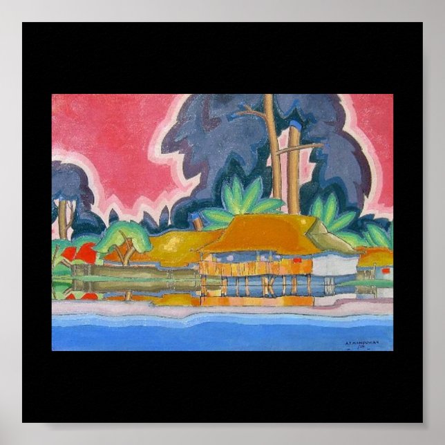 Ala Wai, Honolulu von Arman Manookian c. 20er Jahr Poster (Vorne)