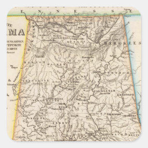 Alabama 2 quadratischer aufkleber