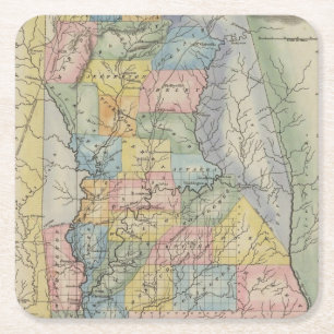 Alabama 2 rechteckiger pappuntersetzer