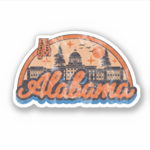 Alabama Al Old Vintage Reisen Aufkleber