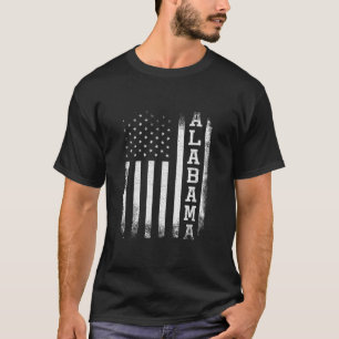 Alabama American Flag Vintag T Shirt