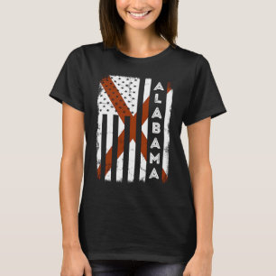 Alabama Amerikanische Flagge Heimatstaat Alabama-F T-Shirt