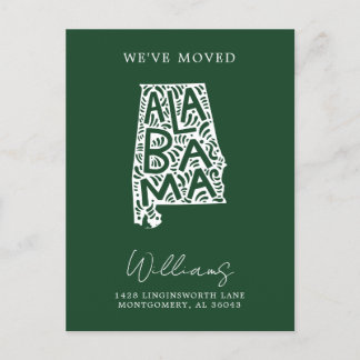 ALABAMA | Änderung unserer Adresse Postkarte