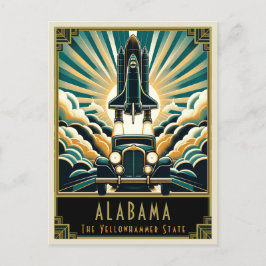 Alabama | Art Deco Postkarte