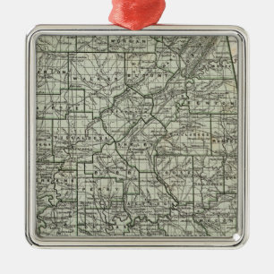 Alabama-Atlas-Karte Ornament Aus Metall