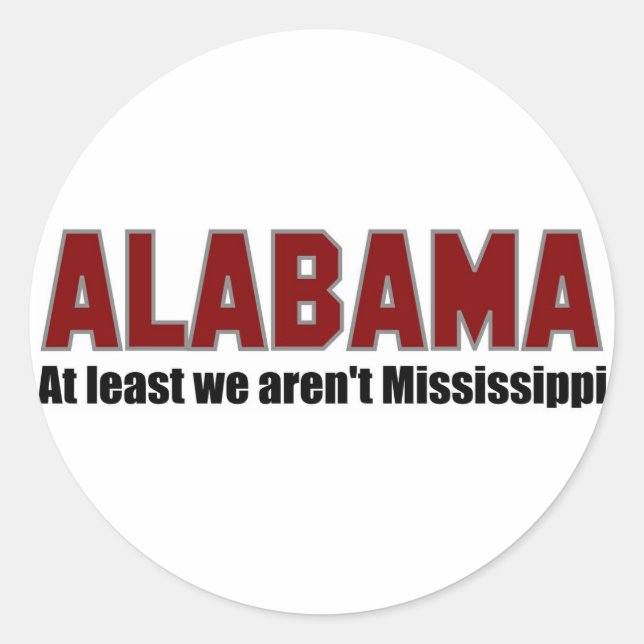 Alabama-Aufkleber Runder Aufkleber (Vorderseite)