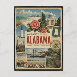 Alabama Authentische Vintage-Postkarte Postkarte