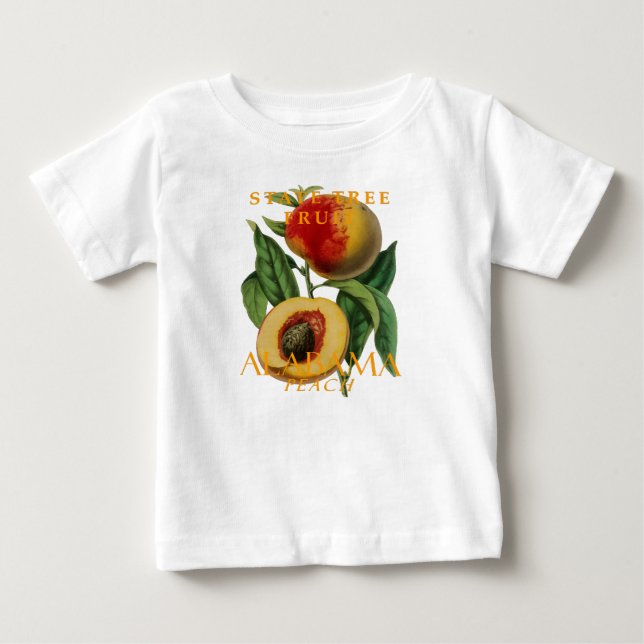Alabama Baum Frucht der Pfirsich Baby T-shirt (Vorderseite)
