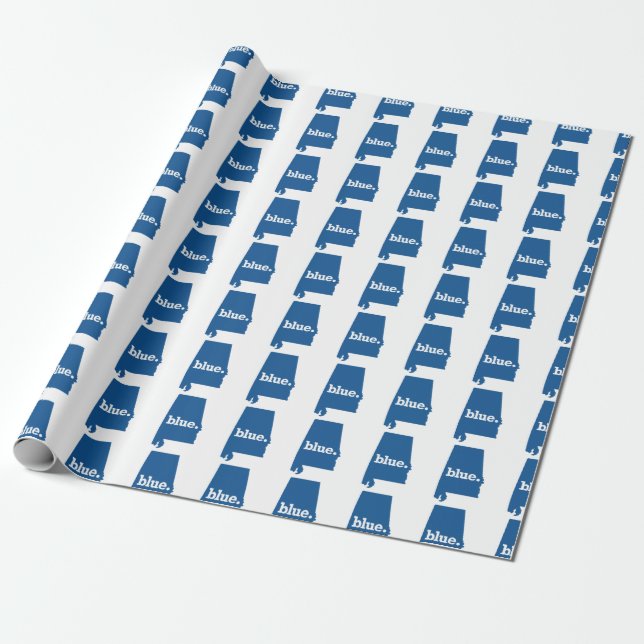 ALABAMA BLAUER STAAT GESCHENKPAPIER (Ungerollt)