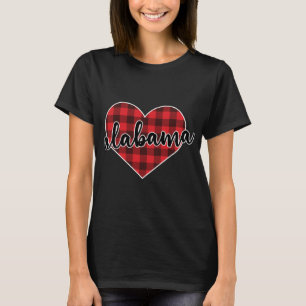 Alabama Buffalo Kariertes Herz Gemütliche Weihnach T-Shirt