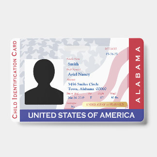 ALABAMA - Child-ID-Karte Ausweis