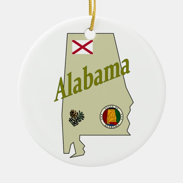 Alabama Christmas Tree Ornament (Vorne)