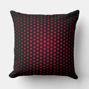 Alabama crimson Techno Dots Modern Black Kissen