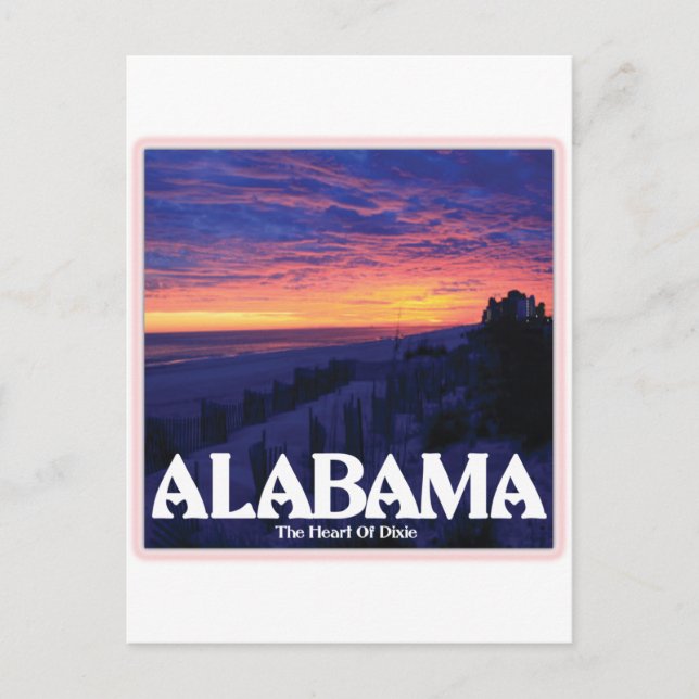 Alabama Dark Sunset Postkarte (Vorderseite)