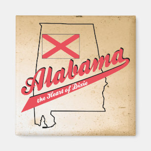 Alabama, das Herz von Dixie Magnet