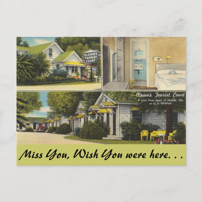 Alabama, das Touristengericht von Olssen Postkarte (Vorderseite)