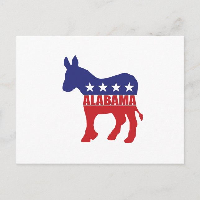 Alabama-Demokrat Donkey Postkarte (Vorderseite)