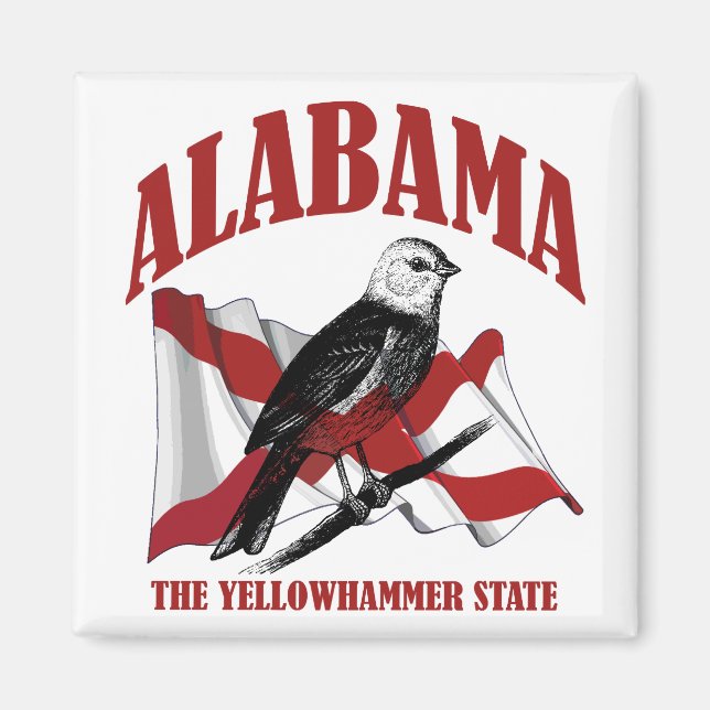 Alabama, der Yellowhammer-Staat Magnet (Vorne)