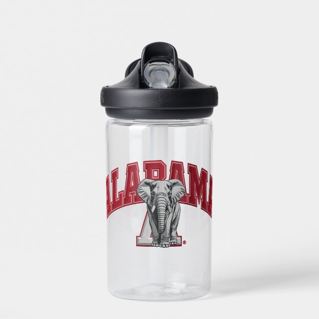 Alabama Elephant Sports Water Bottle | Durable Col Trinkflasche (Vorne)
