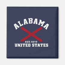 Alabama Est 1819 USA State Independence Day