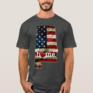 Alabama Fan Geschenk State Flagge Amerika USA Ich T-Shirt