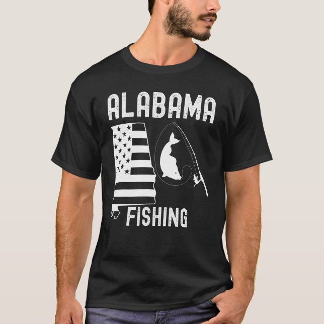 Alabama Fischen für Männer Frauen oder Jugendliche T-Shirt (Vorderseite)