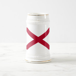 ALABAMA FLAG BIERGLAS