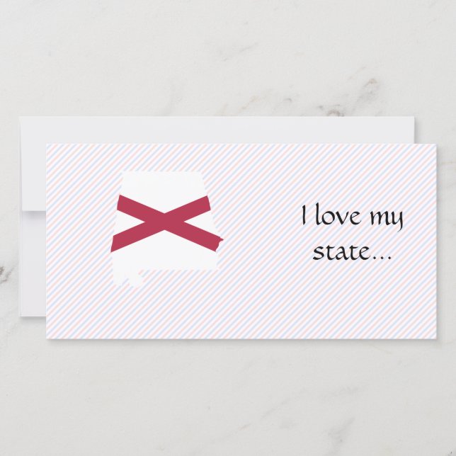 Alabama Flag Karte (Vorderseite)