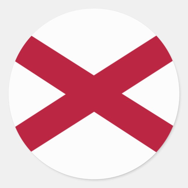 Alabama Flag Runder Aufkleber (Vorderseite)