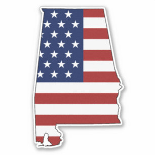 Alabama-Flagge Aufkleber