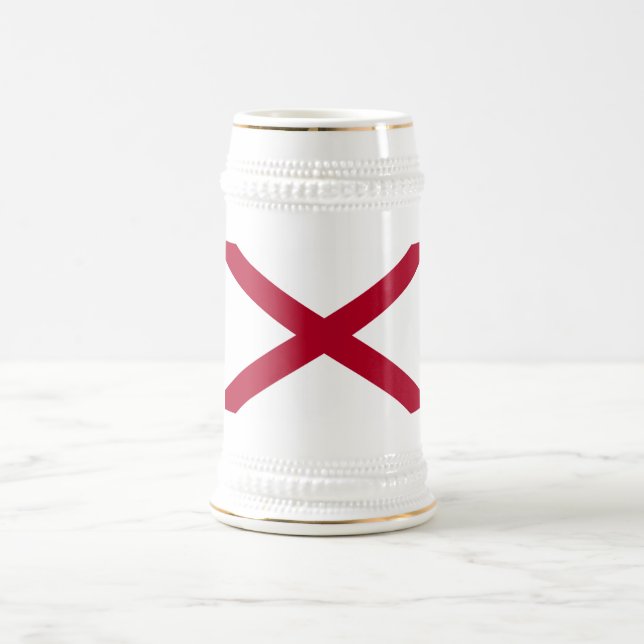 Alabama-Flagge Bierglas (Mittel)