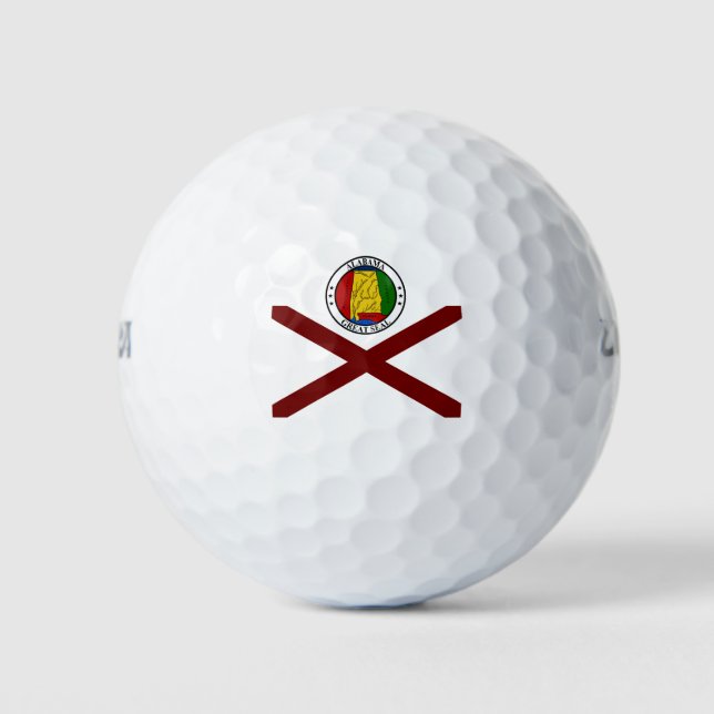 Alabama-Flagge Golfball (Vorderseite)