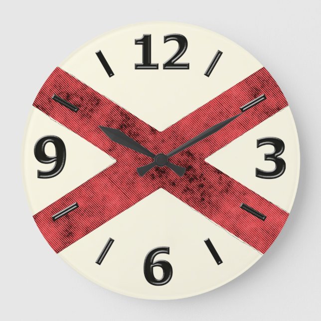 ALABAMA-FLAGGE GROßE WANDUHR (Vorderseite)